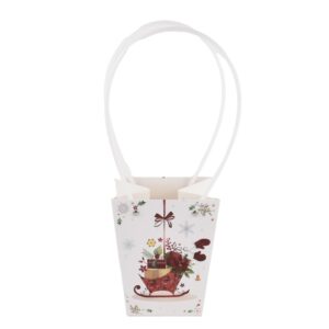 10 PZ. BORSA DI CARTA 12X8XH12,5 CM bianco (Cod. 40435-02)
