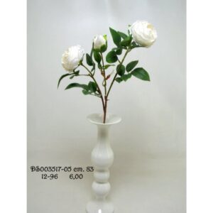 RAMO ROSA CABBAGE X2 CON BOCCIOLO CM86 crema (Cod. 31900-12)