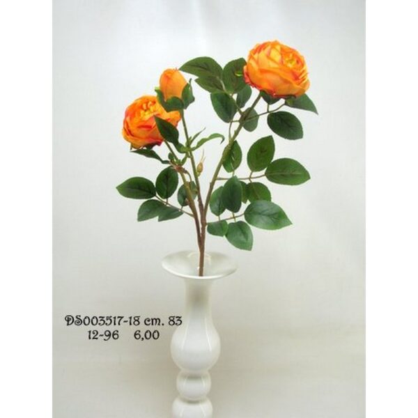 RAMO ROSA CABBAGE X2 CON BOCCIOLO CM86 arancio (Cod. 31900-11)