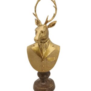BUSTO ALCE ORO 21X17.5 H59 CM  (Cod. 40461-01)