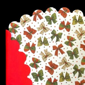 SOTTOVASI MARGHERITA FIOCCO D68 50PZ bianco-rosso (Cod. 40432-01)