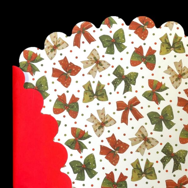 SOTTOVASI MARGHERITA FIOCCO D68 50PZ bianco-rosso (Cod. 40432-01)