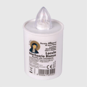 LUMINO LOCULO 40 GIORNI D5 H8 CM bianco (Cod. 36732-02)
