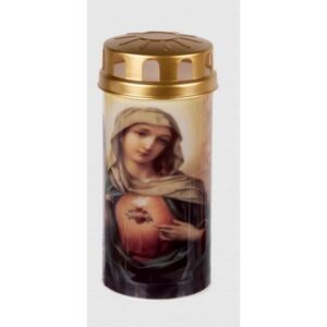 LUMINO COMPIETA D6 H14,5 CM ELETTRICO 60 GIORNI madonnina (Cod. 40492-01)