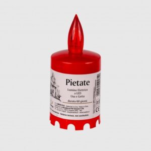 LUMINO PIETATE ELETTRICO 60 GIORNI rosso (Cod. 40493-02)