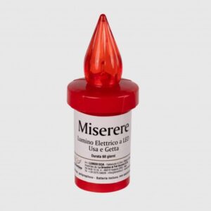 LUMINO MISERERE ELETTRICO 60 GIORNI rosso (Cod. 40494-02)
