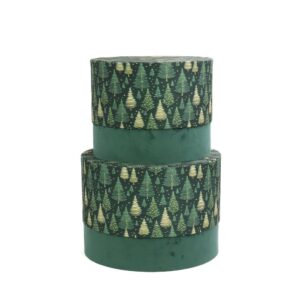 SET 2 PZ. SCATOLE FASHION PINETTI 25X19- 24.5X18 velluto-verde-scuro- (Cod. 40478-01)