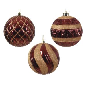 1 PZ. PALLINA DI NATALE SHINY D12 CM  argento (Cod. 39092-05)