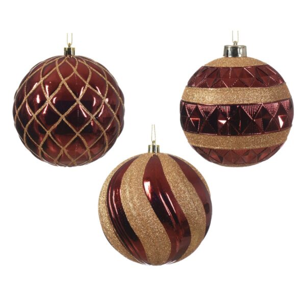 1 PZ. PALLINA DI NATALE SHINY D12 CM  argento (Cod. 39092-05)