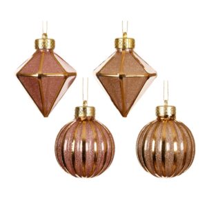 12 PZ. PALLINA DI NATALE SHINY D8 CM   (Cod. 40632-01)