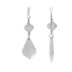 1 PZ.  DECORO DA APPENDERE H14 CM iris-trasparente (Cod. 40608-01)