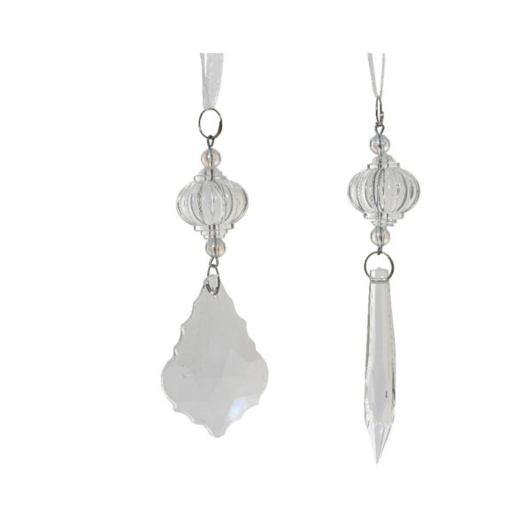 1 PZ.  DECORO DA APPENDERE H14 CM iris-trasparente (Cod. 40608-01)