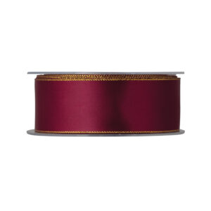 NASTRO DOPPIO RASO LAME' MM 25 MT 25 bordeaux-14 (Cod. 40352-04)