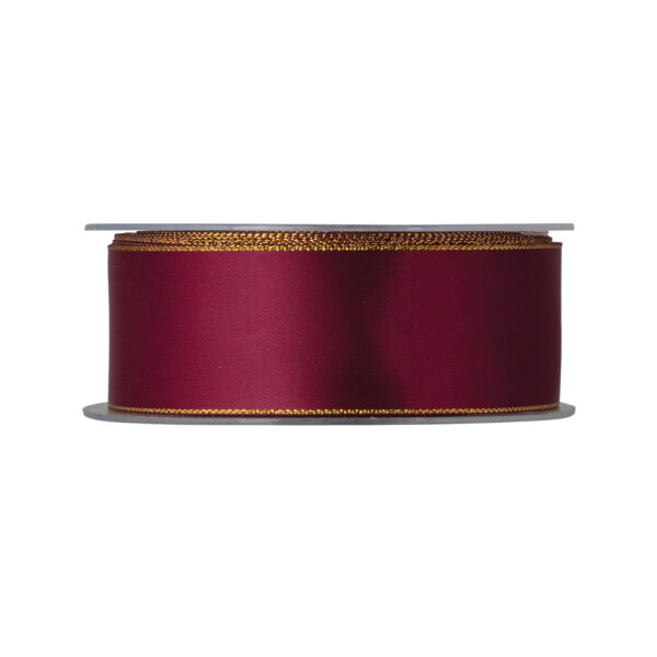 NASTRO DOPPIO RASO LAME' MM 25 MT 25 bordeaux-14 (Cod. 40352-04)