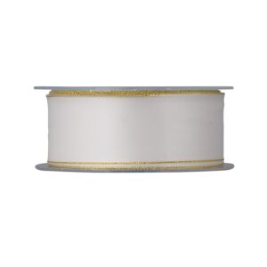 NASTRO DOPPIO RASO LAME' MM 40 MT 25 bianco-01 (Cod. 40353-01)