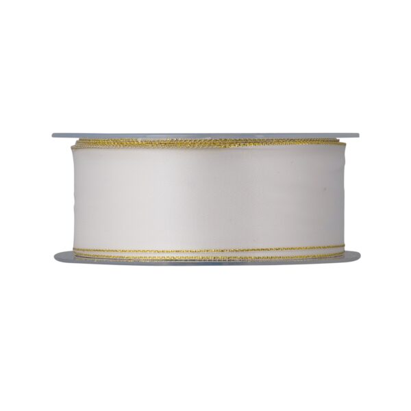 NASTRO DOPPIO RASO LAME' MM 40 MT 25 bianco-01 (Cod. 40353-01)