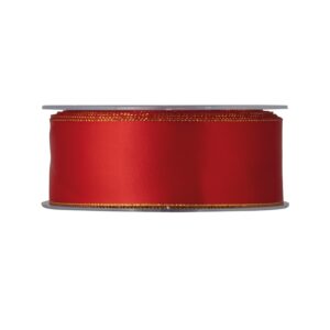 NASTRO DOPPIO RASO LAME' MM 40 MT 25 rosso-07 (Cod. 40353-03)