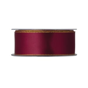NASTRO DOPPIO RASO LAME' MM 40 MT 25 bordeaux-14 (Cod. 40353-04)