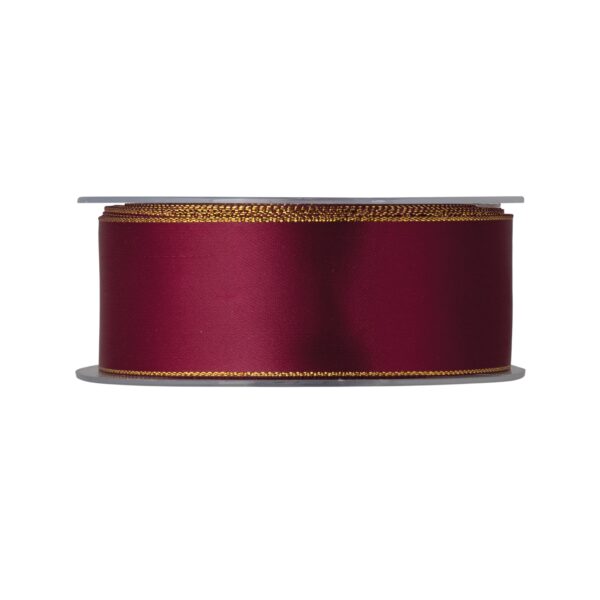 NASTRO DOPPIO RASO LAME' MM 40 MT 25 bordeaux-14 (Cod. 40353-04)