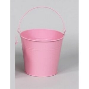 SECCHIELLO LATTA PER VASO D10 CON MANICI  rosa (Cod. 33928-03)