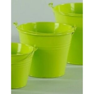 SECCHIELLO LATTA PER VASO D10 CON MANICI  verde-acido (Cod. 33928-05)