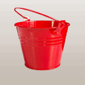 SECCHIELLO LATTA CON MANICI PER VASO D16 rosso (Cod. 33931-02)
