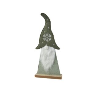 GNOMO FELTRO SU BASE LEGNO 9X4,5 H21 verde (Cod. 40668-01)
