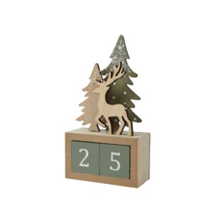 CALENDARIO D'AVVENTO LEGNO 10X4,5 H18 CM  (Cod. 40671-01)