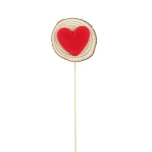 14 PZ. PICK CUORE VELVET H27,2CM  (Cod. 40505-01)