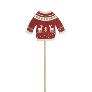 SET 12 PZ. PICK MAGLIONE NATALE 27 CM  (Cod. 40532-01)