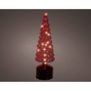 ALBERO NATALE RUOTANTE LED D10 H34 CM rosso (Cod. 40697-02)