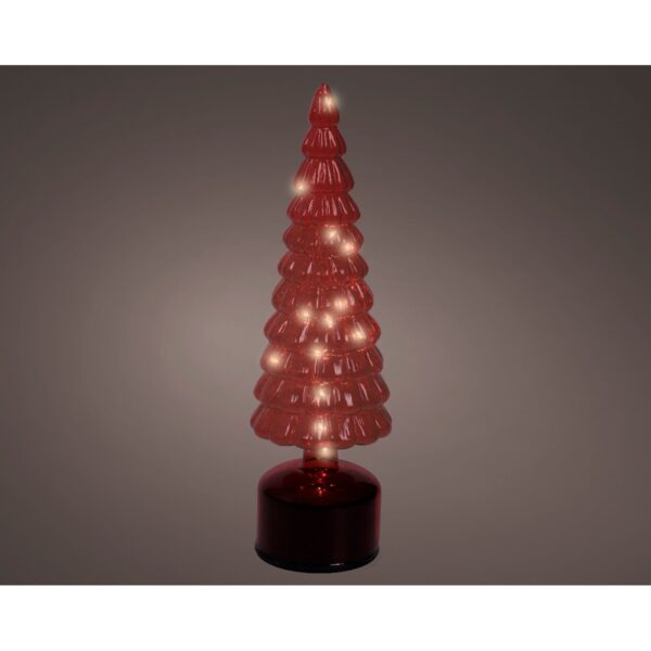 ALBERO NATALE RUOTANTE LED D10 H34 CM rosso (Cod. 40697-02)