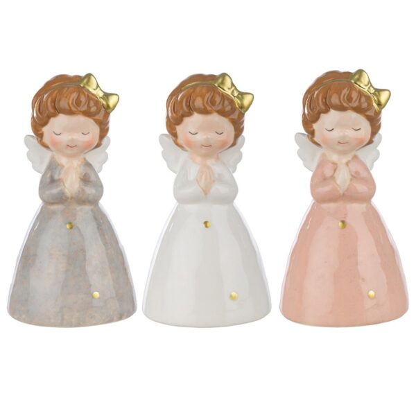 1 PZ. ANGIOLETTO CERAMICA BIMBA  7,5X7,5 H14 CM  (Cod. 40569-01)