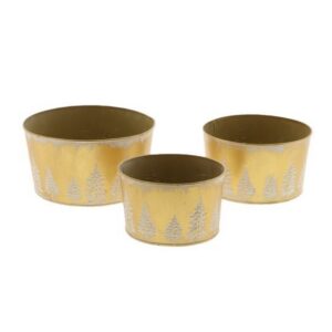 SET 3 PZ  CIOTOLA DIATA D24 H12,5 CM oro (Cod. 40524-01)