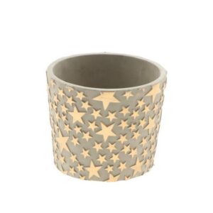 VASO STELLE H11 D13,5 CM beige (Cod. 40612-02)