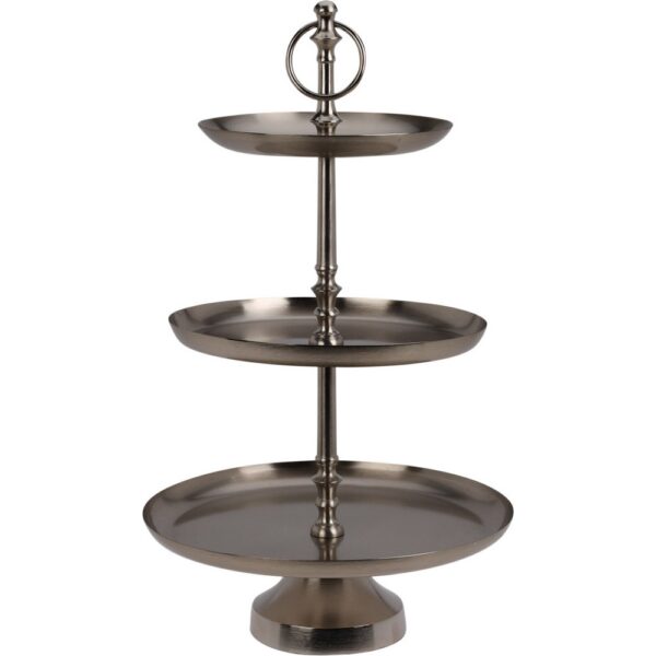 ALZATA 3 PIANI 30X50CM argento (Cod. 40685-01)