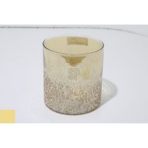 PORTA TEALIGHT VETRO 14 CM  oro- (Cod. 40690-01)