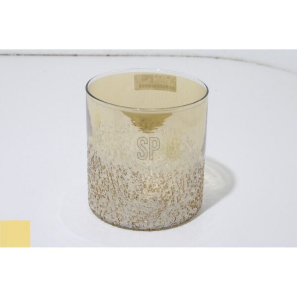 PORTA TEALIGHT VETRO 14 CM  oro- (Cod. 40690-01)