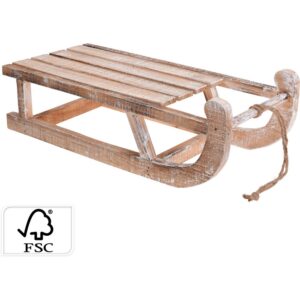 SLITTA LEGNO BIANCA 50 CM   (Cod. 40633-01)
