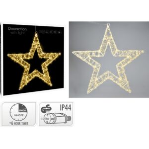 STELLA ORO CON 960 LED LUCE CALDA C/TIMER 6 ORE 38 CM  (Cod. 40643-01)