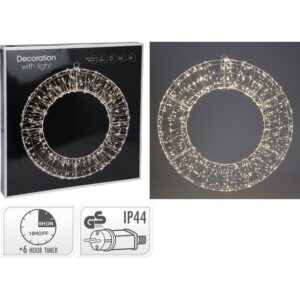 CORONA CON 840 LED LUCE CALDA 58 CM  (Cod. 40669-01)