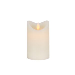 CANDELA LED ONDULATA CON FIAMMA MOBILE D7 H12,5 CM avorio (Cod. 40594-01)