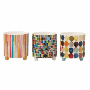 SET 6 PZ CASPO' MULTICOLOR D10.5 H11 CM PER VASO D9 CM  (Cod. 37847-01)