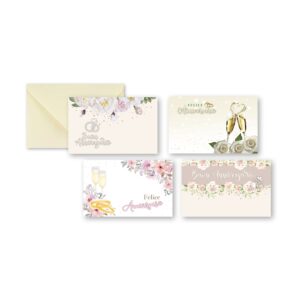 BIGLIETTI + BUSTE 100 PZ SOGGETTI MISTI 11X7 CM anniversario-347 (Cod. 23969-64)