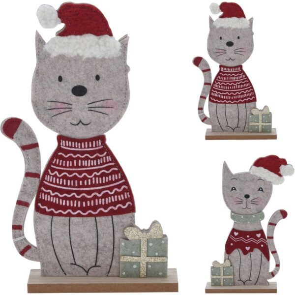 GATTO FELTRO H27 CM soggetto-casuale (Cod. 40691-01)