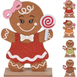 OMINO PAN DI ZENZERO FELTRO CON BASE  H18 CM soggetto-casuale (Cod. 40692-01)