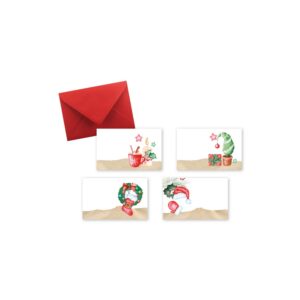BIGLIETTI + BUSTE NATALIZI 100 PZ 11X7 CM soggetti-natalizi-4 (Cod. 32783-19)