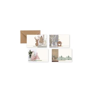 BIGLIETTI + BUSTE NATALIZI 100 PZ 11X7 CM soggetti-natalizi-4 (Cod. 32783-20)