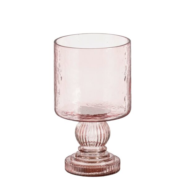 PORTACANDELA VETRO MALA HURRICANE H27 D15,5 CM rosa (Cod. 40792-02)