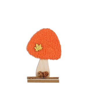 1 PZ. DECORAZIONE FUNGO 11X17 H4,5 CM arancione (Cod. 41021-01)